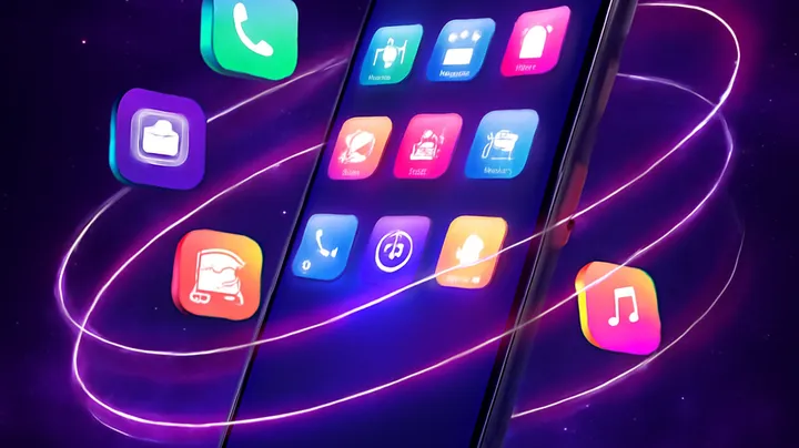 9777 DBT COM Sleek smartphone floating in space